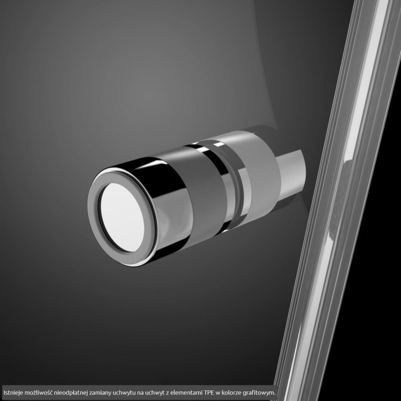 Radaway Essenza KDJ B kabina prostokątna 80x110 drzwi składane lewe 80 + ścianka 110 chrom przeźroczyste Easy Clean 1385081-01-01L + 1384053-01-01