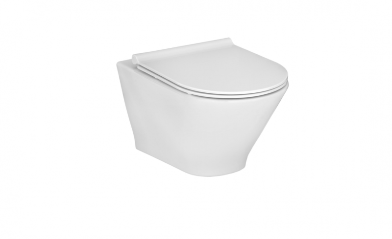 Roca Gap Round Rimless muszla wisząca 54x35 Clean Rim Supraglaze A3460NLS00