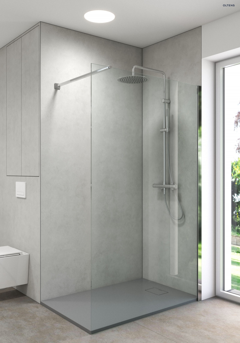 Oltens Boran kolumna zestaw prysznicowy termostatyczny z deszczownicą 30cm chrom 36502100