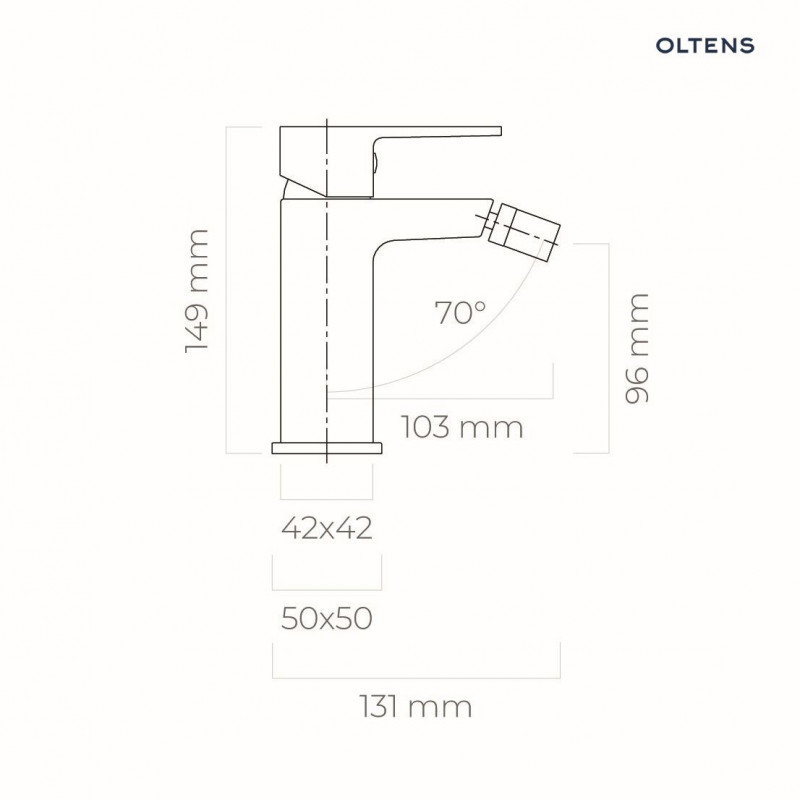 Oltens Gota bateria bidetowa złoty 31301800