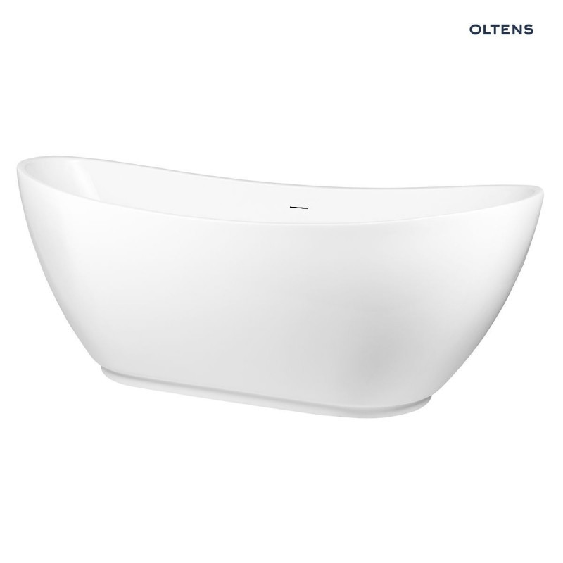 Oltens Folda wanna wolnostojąca 170x72 cm owalna akryl biały połysk 12010000
