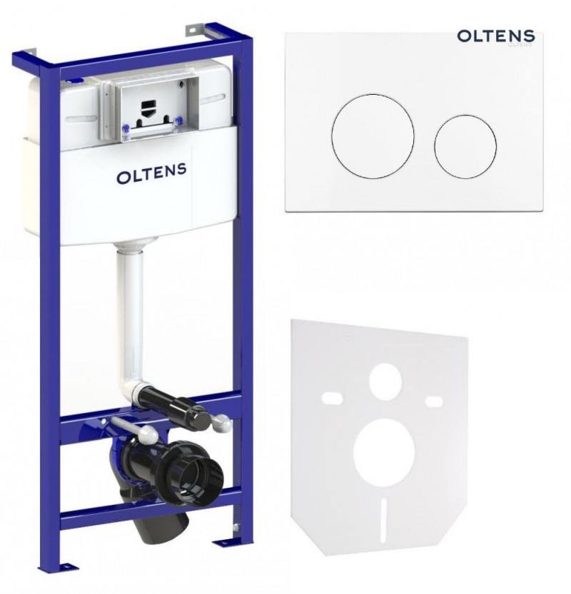 Oltens Triberg zestaw Lule 5w1 stelaż podtynkowy z przyciskiem spłukującym białym 58300000