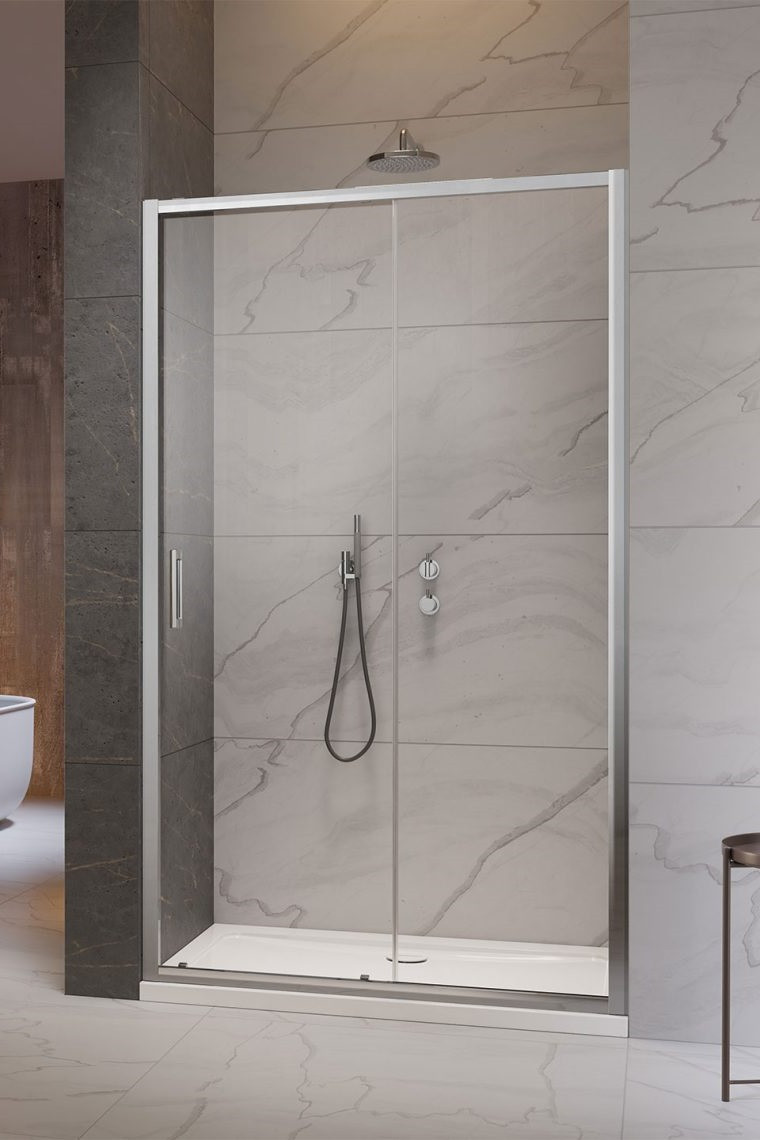 Radaway Premium Pro DWJ drzwi wnękowe przesuwne 120 cm prawe chrom przeźroczyste Easy Clean 1014120-01-01R