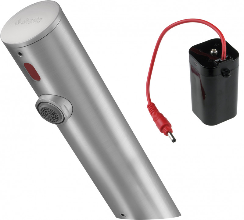 Deante Sense bateria umywalkowa bezdotykowa bez regulacji temperatury - zasilanie bateryjne stal szczotkowana BQRF28R