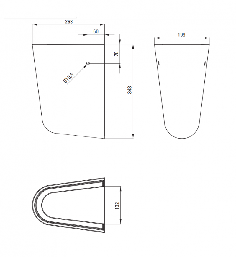 Deante Jasmin półpostument do umywalki biały CDJ6U4H