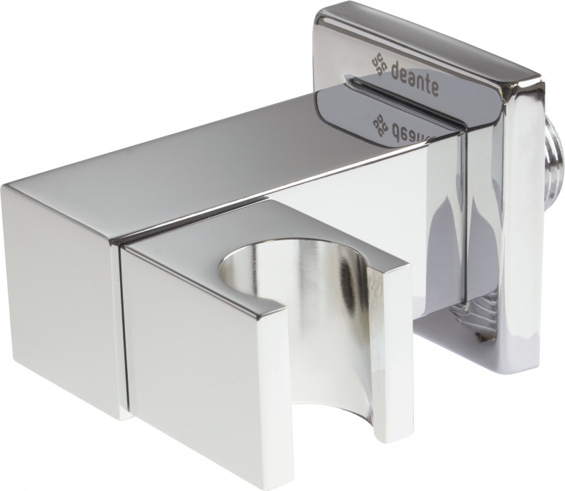 Deante Cascada przyłącze kątowe kwadratowe z uchwytem na słuchawkę chrom NAC058K