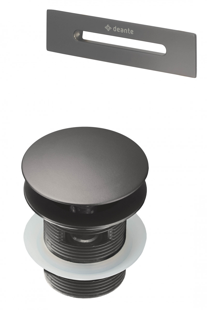 Deante zestaw akcesoriów do wanny - korek i przelew titanium KYYD10B