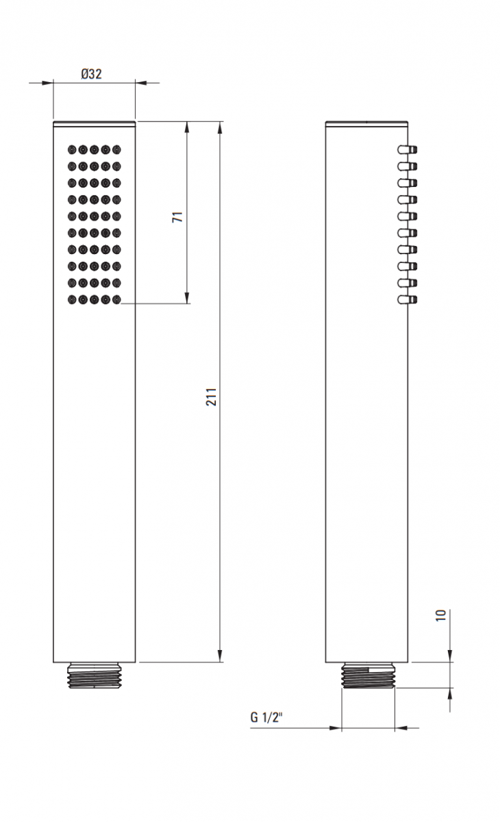 Deante Silia słuchawka prysznicowa 1-funkcyjna złoty szczotkowany NQSR51S