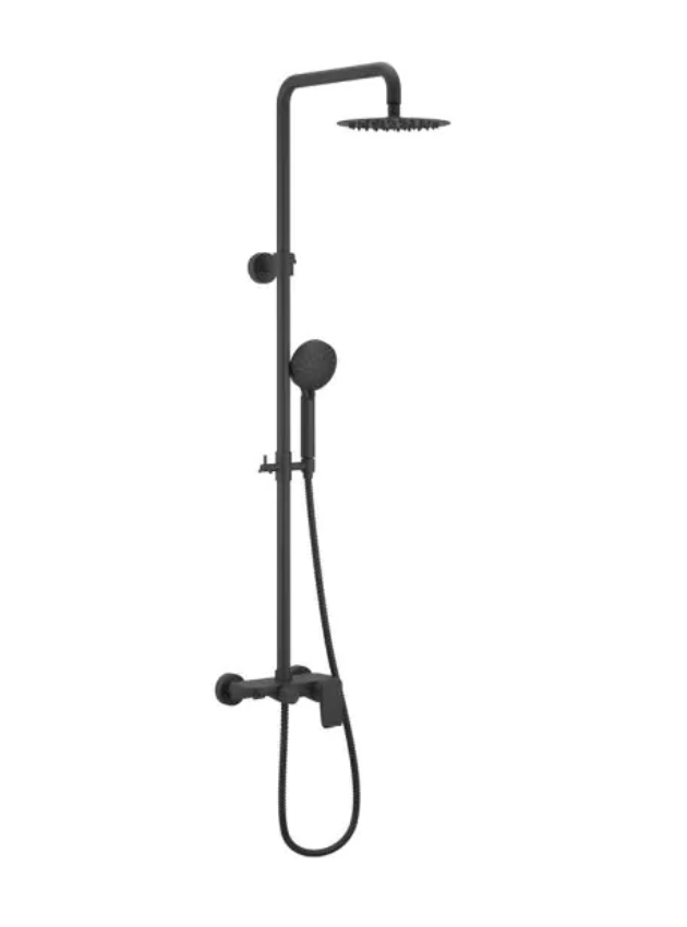 Excellent Rain Altar zestaw wannowy z wylewką i deszczownicą czarny mat AREX.SY.781BL