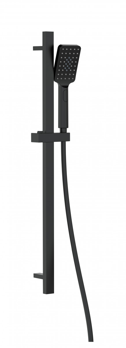 Deante Alpinia zestaw prysznicowy 3-funkcyjny z drążkiem czarny matowy NGAN52K