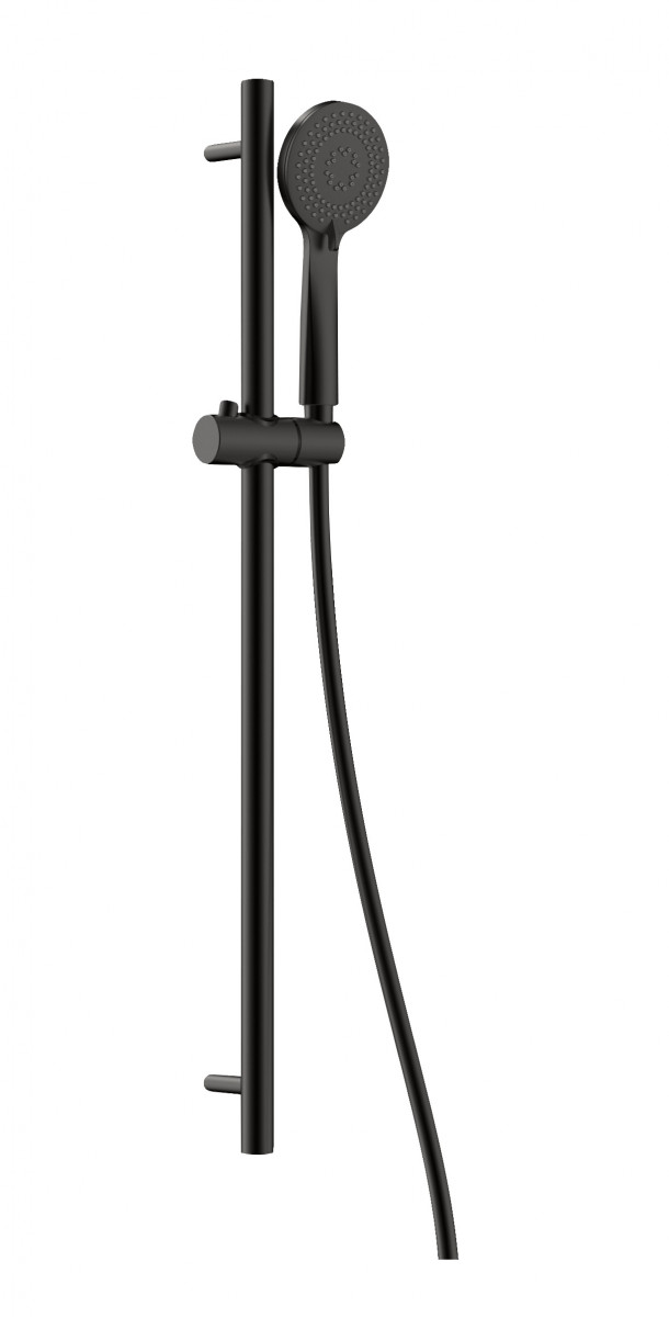 Deante Arnika zestaw prysznicowy 3-fukncyjny z drążkiem czarny matowy NQAN51K