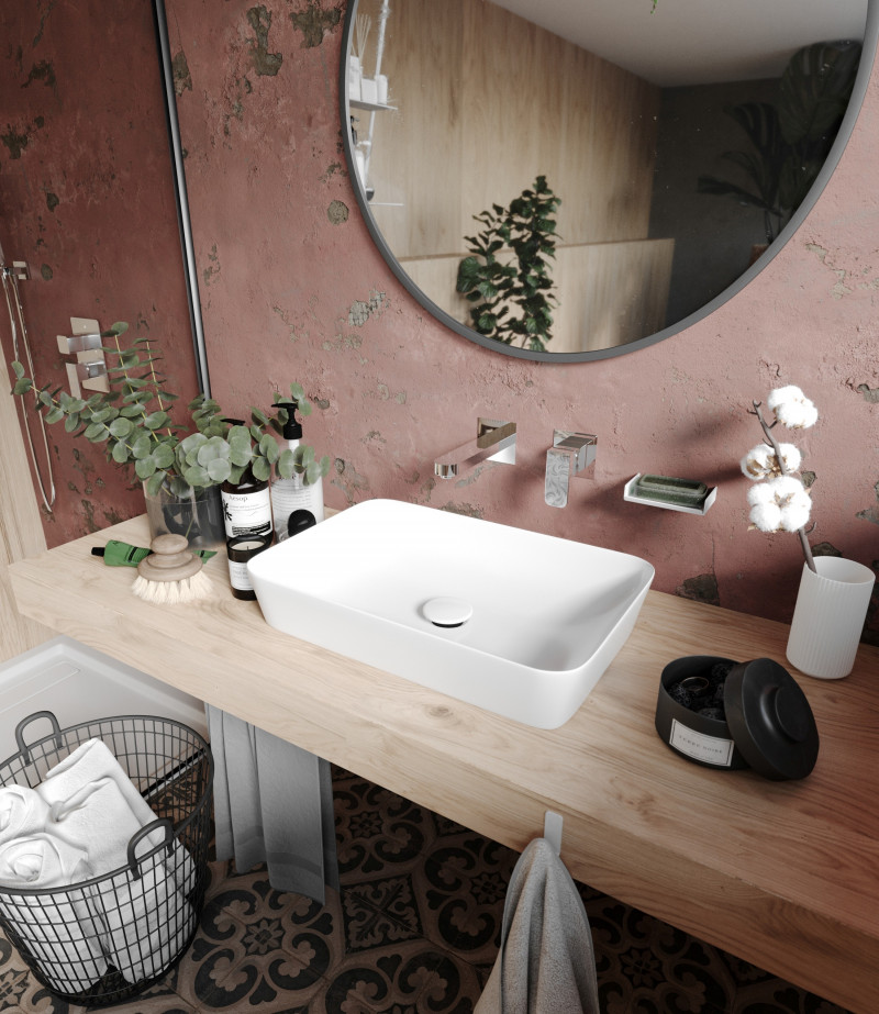 Deante korek umywalkowy click-clack uniwersalny okrągły biały NHCC10U