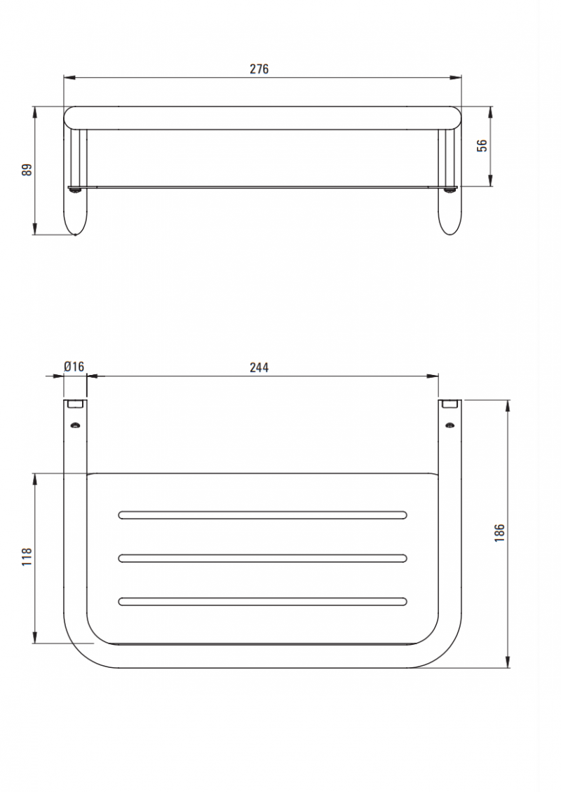 Deante Silia koszyk prysznicowy czarny matowy ADIN551