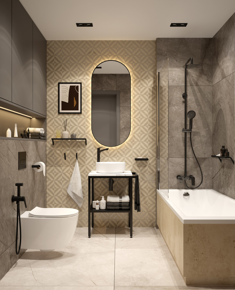 Deante Silia wieszak półka ścienna czarny matowy ADIN511