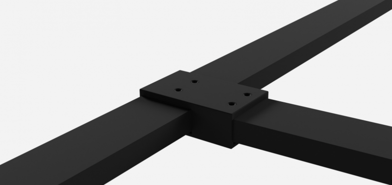 Excellent Fabrika łącznik wsporników kabiny Walk-in czarny KAEX.4008.CON.BL