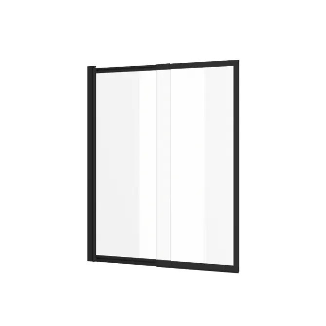 Excellent liner parawan wannowy 2-cześciowy rozsuwany - 63-110cm czarny matowy KAEX.2930.1100.LP