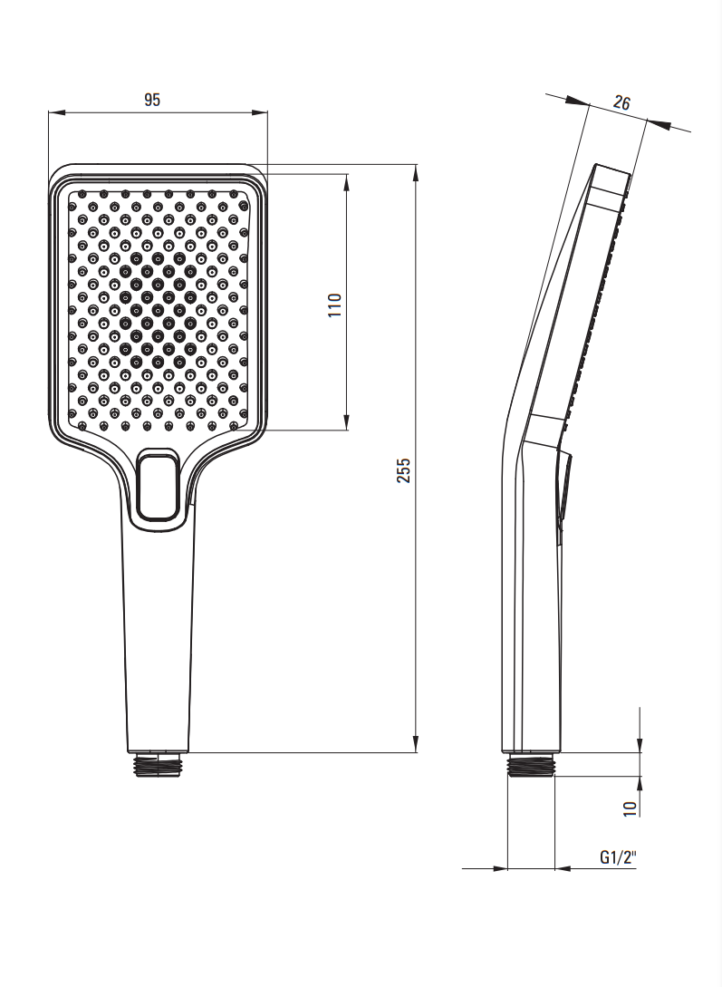 Deante Anemon słuchawka prysznicowa 4-funkcyjna czarny matowy NBZN51S