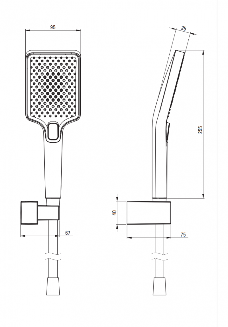 Deante Anemon zestaw prysznicowy punktowy czarny matowy NBZN41K