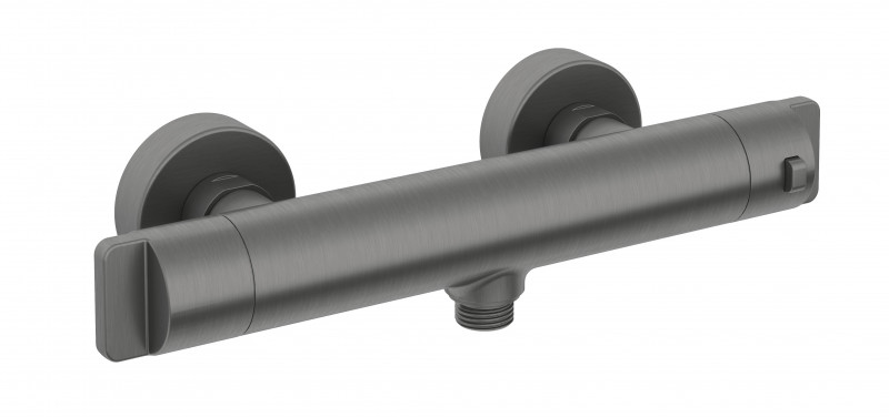 Deante Cascada bateria prysznicowa termostatyczna ścienna titanium BCHD4BT