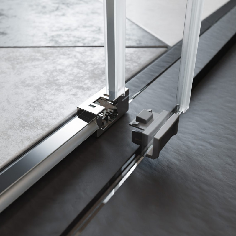 Radaway Espera Pro kabina typu Walk-In ścianka przesuwna lewa 100 cm chrom przeźroczyste Easy Clean 10090100-01-01L + 10094100-01-01L