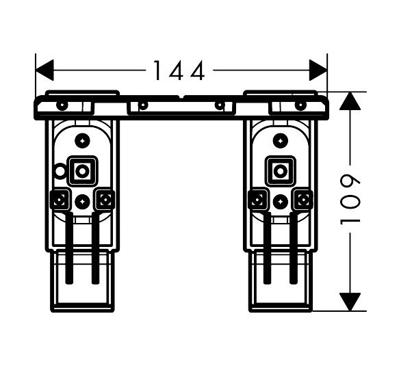 Axor Universal Softsquare zestaw adapterów złoty optyczny polerowany 42870990