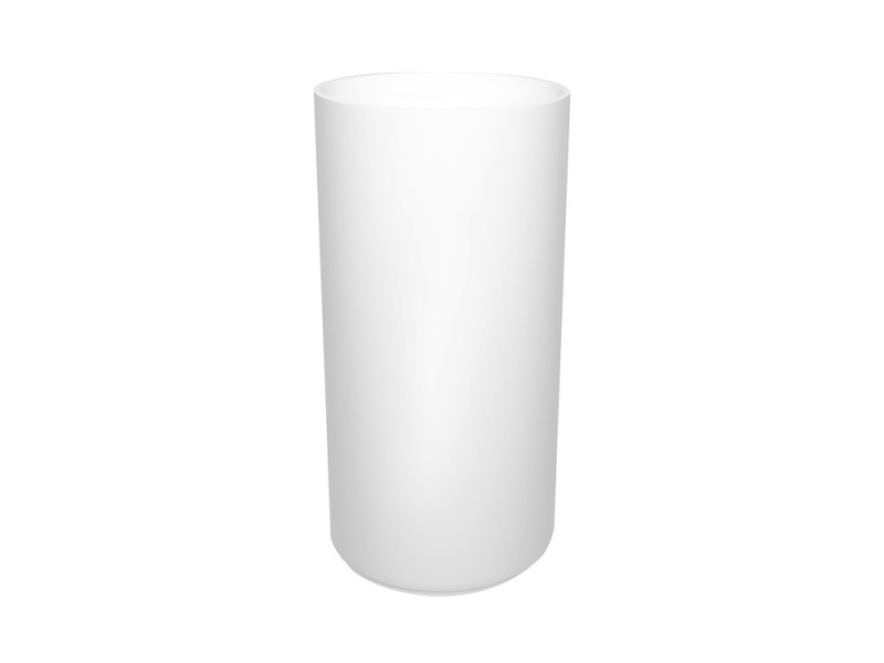 Cristalstone Separado Tuba umywalka wolnostojąca 45x45 cm biały satynowy mat