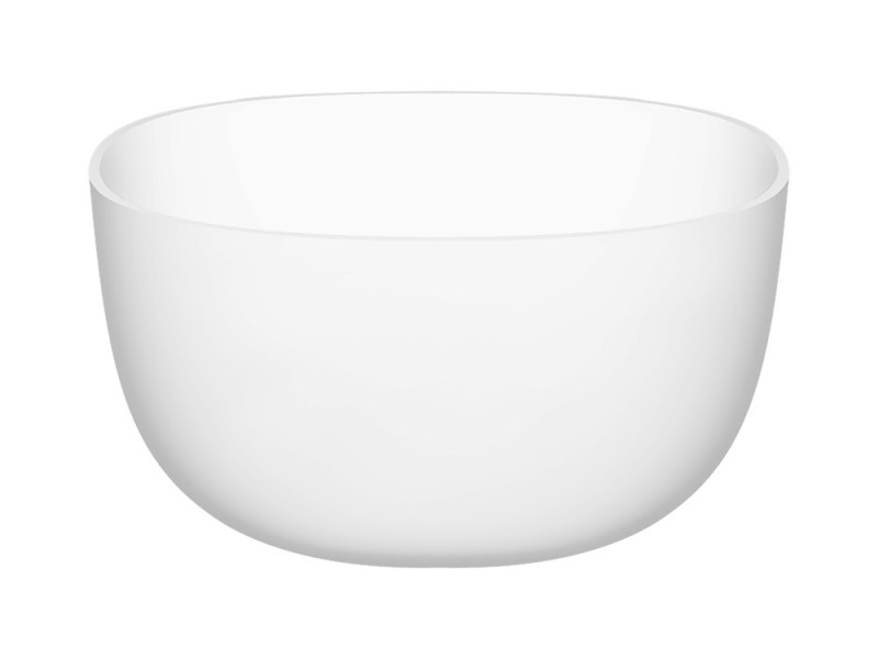 Cristalstone Separado Vidrio Cinco umywalka stawiana na blat 60x40 cm biały satynowy mat VID-CIN