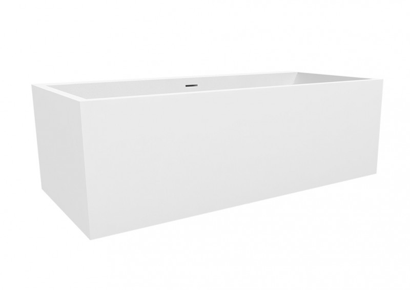 Cristalstone Linea Ideal wanna wolnostojąca 170x80 cm biały matowy, satynowy mat W1700-WRT4