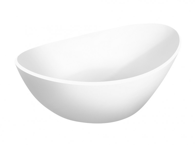 Cristalstone Separado Tres wanna wolnostojąca 170x100 cm biały matowy, satynowy mat STR1700