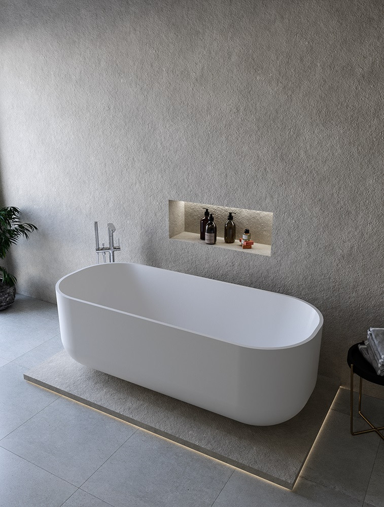 Cristalstone Separado Cuatro wanna wolnostojąca 170x70 cm biały matowy, satynowy mat