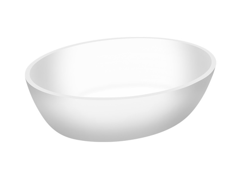 Cristalstone Separado Vidrio Dos umywalka stawiana na blat 52x39 cm biały satynowy mat VID-DOS