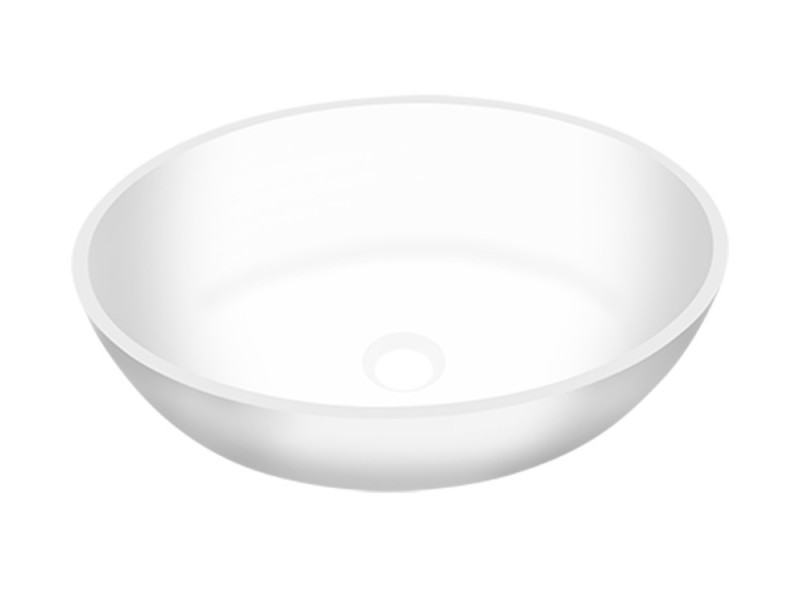 Cristalstone Separado Vidrio Dos umywalka stawiana na blat 52x39 cm biały satynowy mat VID-DOS