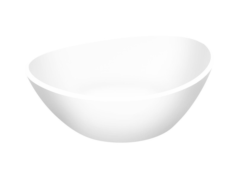 Cristalstone Separado Vidrio Tres umywalka stawiana na blat 52x39 cm biały satynowy mat VID-TRE