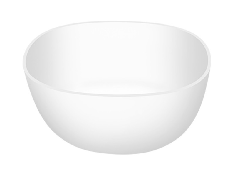 Cristalstone Separado Vidrio Cinco umywalka stawiana na blat 60x40 cm biały satynowy mat VID-CIN