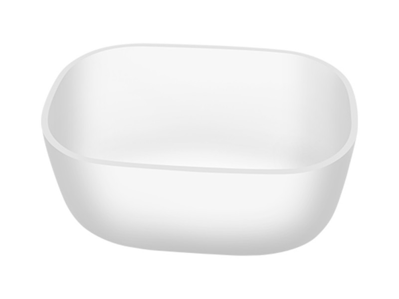 Cristalstone Separado Vidrio Cuatro umywalka stawiana na blat 60x40 cm biały satynowy mat VID-CUA