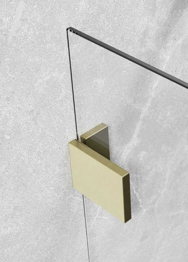 Radaway Essenza Pro Brushed Gold kabina typu Walk-In 125 cm złoty szczotkowany przeźroczyste Easy Clean 10103125-99-01