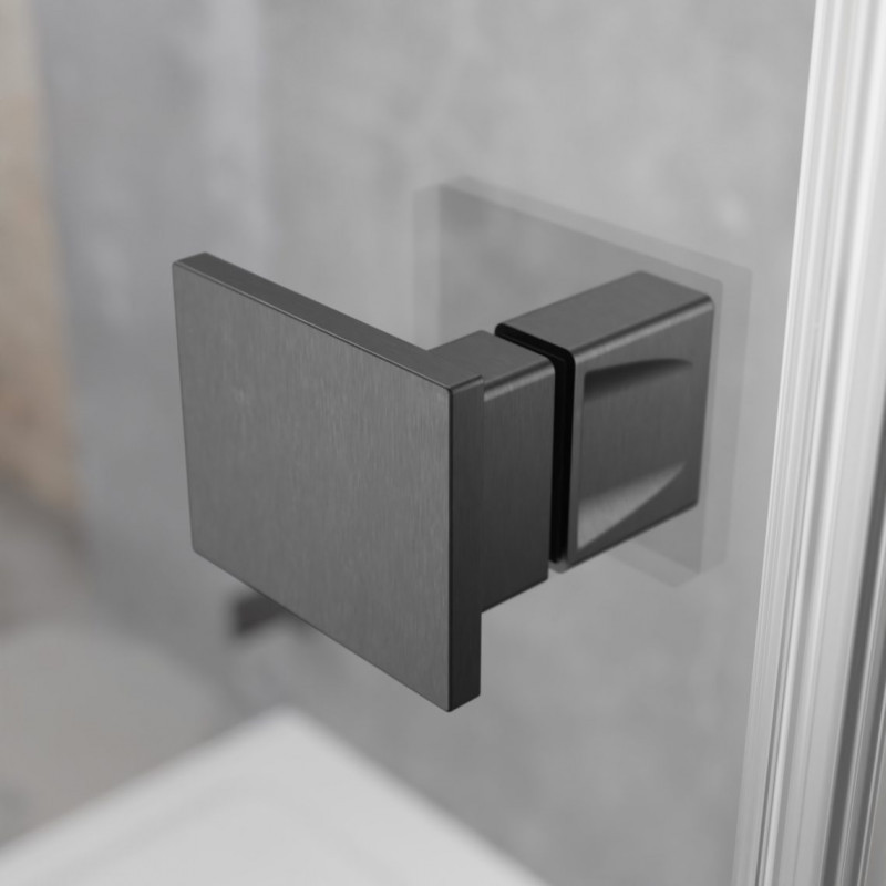 Radaway Essenza Pro Brushed GunMetal PTJ kabina pięciokątna 90x90 drzwi otwierane prawe gunmetal Easy Clean 10100000-92-01R + 10100200-01-01