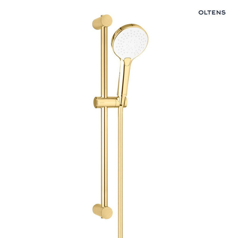 Oltens Driva EasyClick Alling 60 zestaw prysznicowy z drążkiem złoty połysk  36001800