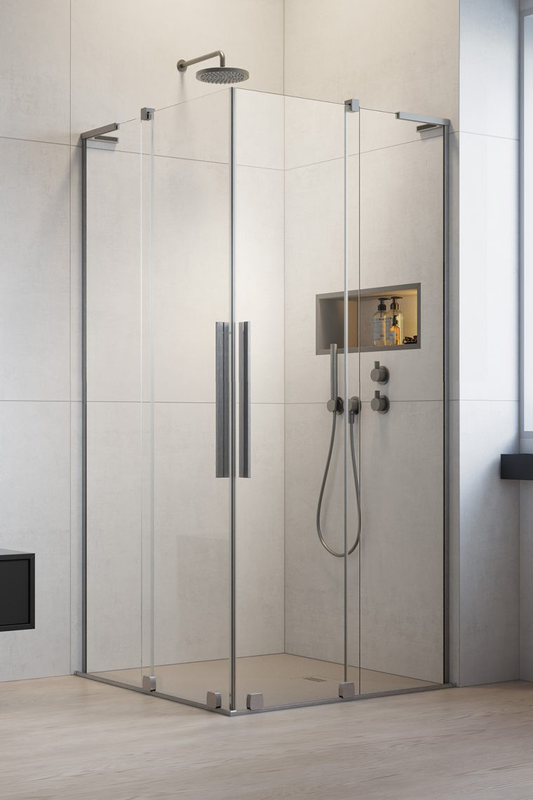 Radaway Furo SL Brushed Nickel KDD 1/2 kabiny drzwi przesuwne 110 cm prawe nikiel szczotkowany Easy Clean 10305110-91-01R