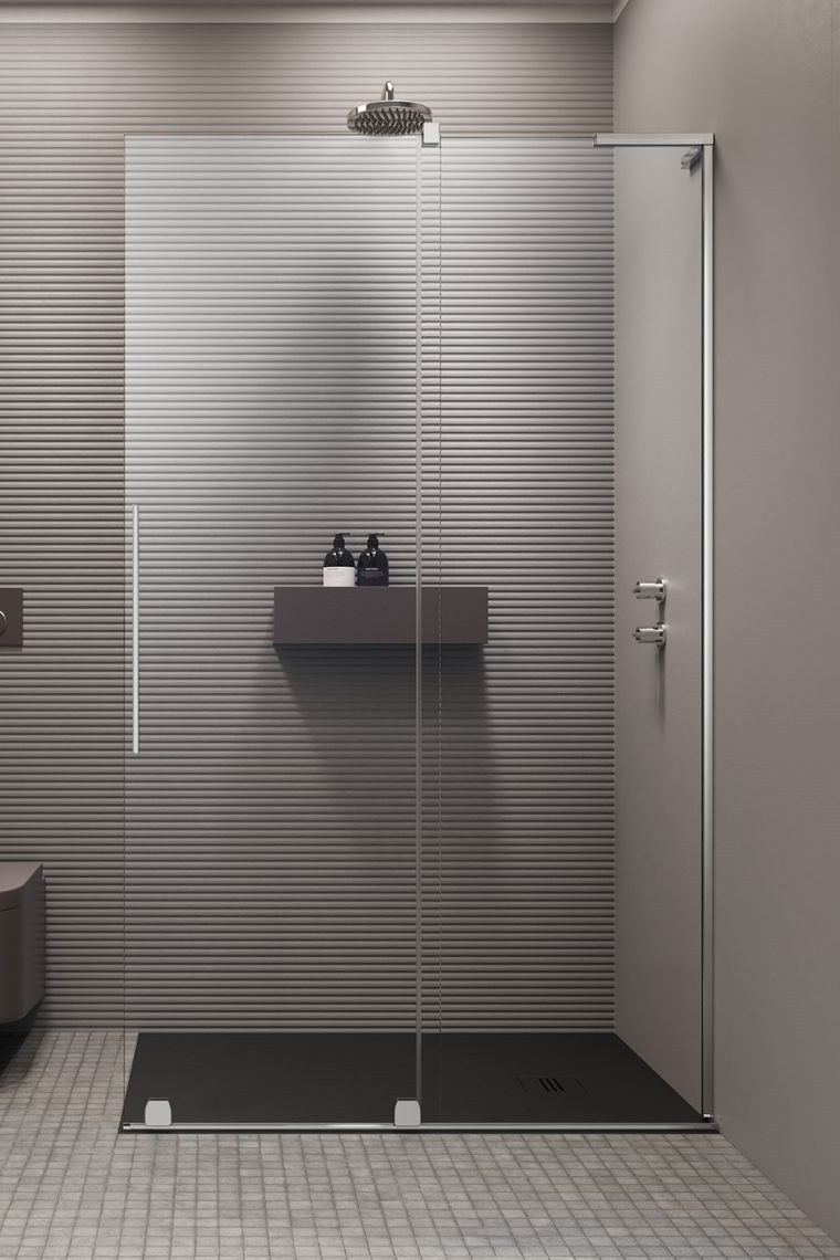 Radaway Furo SL kabina typu Walk-In ścianka suwana 120 cm prawa chrom przeźroczyste Easy Clean 10306638-01-01R + 10110594-01-01