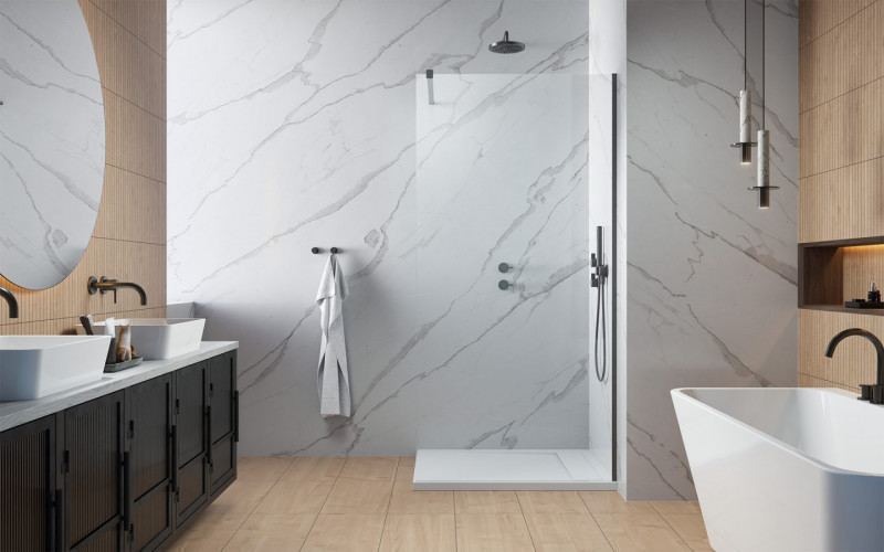 Radaway Modo New Brushed GunMetal II kabina typu Walk-In 150 cm L/P gunmetal szczotkowany przeźroczyste Easy Clean 389154-92-01