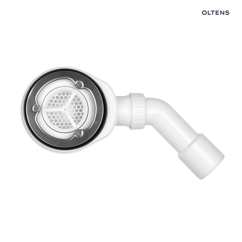 Oltens Pite Turbo syfon do brodzika 90 mm bez pokrywy z metalową flanszą 08004000