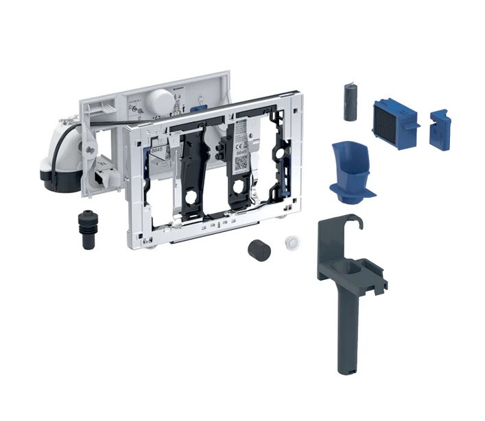 Geberit DuoFresh moduł z automatycznym uruchamianiem i pojemnikiem na kostki do spłuczek Sigma 12 cm antracyt 115.050.BZ.2