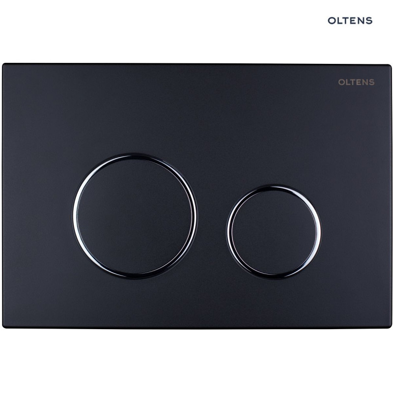 Oltens Lule przycisk spłukujący do WC czarny mat-chrom-czarny mat 57102300