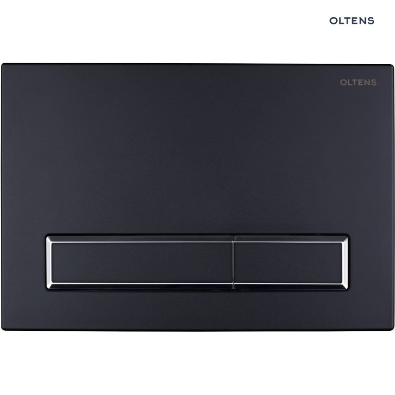 Oltens Torne przycisk spłukujący do WC czarny mat-chrom-czarny mat 57101300