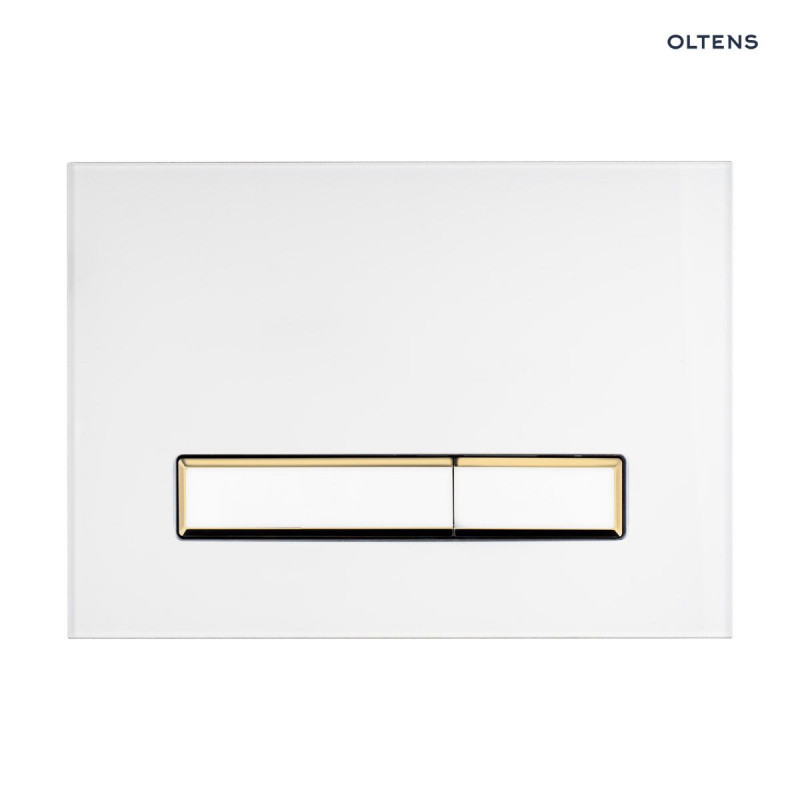 Oltens Torne przycisk spłukujący do WC biały-złoty mat-biały 57105000