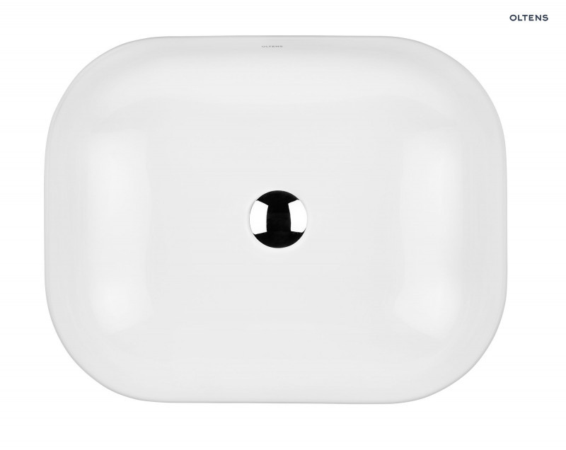 Oltens Josen umywalka 50x39,5 cm nablatowa z powłoką SmartClean biała 40805000