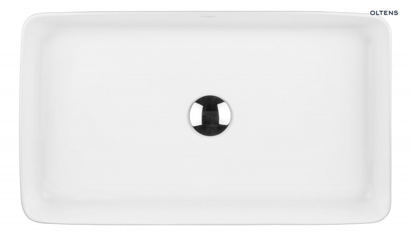 Oltens Solberg umywalka 62x41,5 cm nablatowa prostokątna biała 40318000
