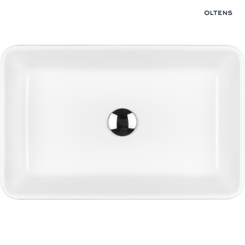 Oltens Fossa umywalka 55x34 cm nablatowa prostokątna biała 40301000