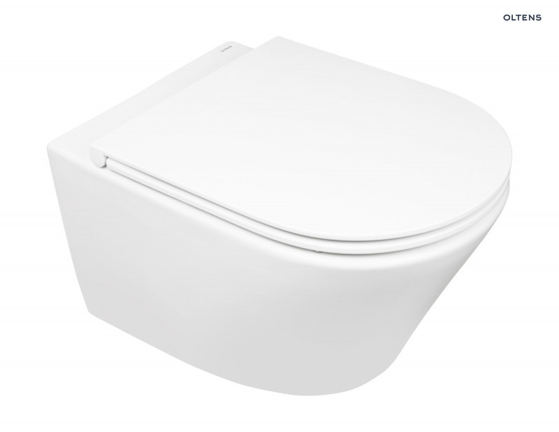 Zestaw Oltens Jog muszla WC wisząca PureRim z deską wolnoopadającą Slim 42005000